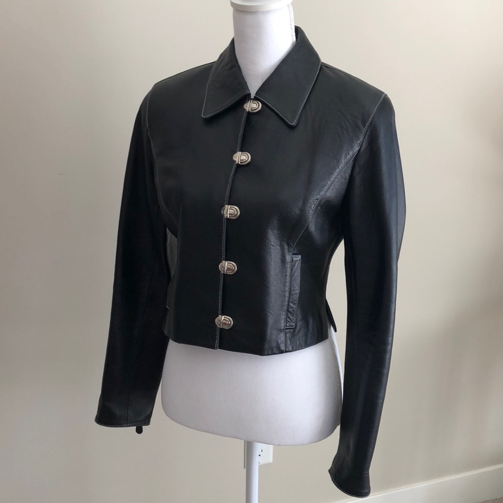 Carlisle black leather jacket